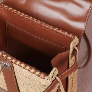 Nantucket Rattan Purse - Abigail Fox Designs