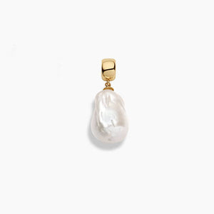 Talia Pearl Charm: 14k Gold Plated - Abigail Fox Designs